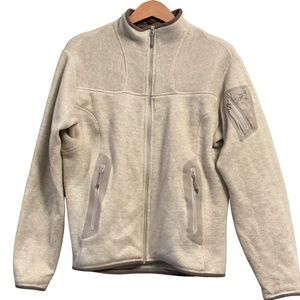 ARC’TERYX Cream, Oatmeal Fall and Winter Women’s Size Large Zip Up Sweatshirt